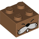 LEGO Chair moyenne foncée Brique 2 x 2 avec Monty Mole Affronter (3003 / 68924)