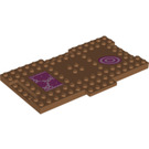 LEGO Středně tmavá tělová Kostka 8 x 16 s 1 x 4 Sections pro Inter-Zamykání s Floor Mats (18922 / 21441)