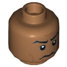 LEGO Medium Dark Flesh Captain Panaka Head (Recessed Solid Stud) (3626 / 96704)