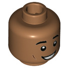 LEGO Mittleres dunkles Fleisch Dean Thomas Minifigure Kopf (Einbau-Vollbolzen) (3626 / 39231)