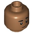 LEGO Mittleres dunkles Fleisch Dean Thomas Minifigure Kopf (Einbau-Vollbolzen) (3626 / 79150)