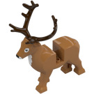 LEGO Medium mørkt kød Deer med Reindeer hvid Patch (51591 / 69060)