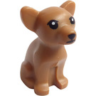 LEGO Medium Donker Vleeskleurig Hond - Chihuahua met Groot Zwart Ogen (69185)