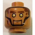 LEGO Medium Dark Flesh Echo Zane Head (Recessed Solid Stud) (3626)