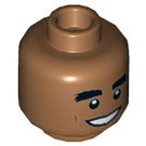 LEGO Mittleres dunkles Fleisch El Dorado Minifigure Kopf (Einbau-Vollbolzen) (3626 / 36054)