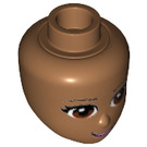 LEGO Medium Dark Flesh Female Minidoll Head with Kate Brown Eyes, Bright Pink Lips (12760 / 92198)