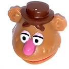 LEGO Medium Dark Flesh Fozzie Bear Head with Hat