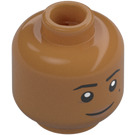 LEGO Medium Dark Flesh Gnome Fighter Minifigure Head (Safety Stud) (3274 / 105252)