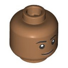 LEGO Medium Dark Flesh Gnome Fighter Minifigure Head (Safety Stud) (3274 / 105252)