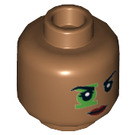 LEGO Medium Dark Flesh Green Lantern (Jessica Cruz) Minifigure Head (Recessed Solid Stud) (3626 / 38610)