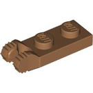 LEGO Mittleres dunkles Fleisch Scharnier Platte 1 x 2 mit Verriegelt Finger mit Nut (44302)