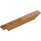 LEGO Medium Mörk Hud Gångjärn Platta 1 x 8 med Vinklad Sida Extensions (fyrkantig platta under) (14137 / 50334)