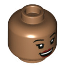 LEGO Medium Dark Flesh Kelly Kapoor Minifigure Head (Recessed Solid Stud) (3626 / 100214)
