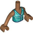 LEGO Medium mørkt kød Layla Friends Torso (73141 / 92456)