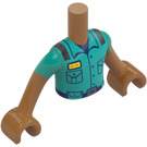 LEGO Medium Dark Flesh Luiz Friends Torso (Boy) (73161)