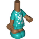 LEGO Mittleres dunkles Fleisch Micro Körper mit Layered Skirt mit Snowflakes (79469)
