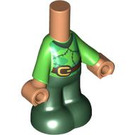 LEGO Mittleres dunkles Fleisch Micro Körper mit Trousers mit Peter Pan Green oben (101836)