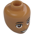 LEGO Medium Dark Flesh Minidoll Head with Young face with brown eyes (92198 / 103339)