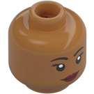 LEGO Medium Dark Flesh Minifigure Head with Decoration (Recessed Solid Stud) (3274)