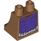 LEGO Medium Donker Vleeskleurig Minifigure Skirt met Purple (36036 / 103944)