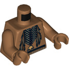 LEGO Chair moyenne foncée Minifigure Torse Tonto avec Indian Feathers (76382)