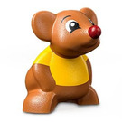 LEGO Medium Donker Vleeskleurig Mouse (Sitting) met Geel Top (75774)