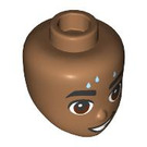 LEGO Medium Dark Flesh Nabil Female Minidoll Head (92198 / 106013)