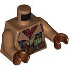 LEGO Medium Donker Vleeskleurig Naboo Fighter Pilot met Medium Dark Flesh Jacket Minifig Torso (973 / 76382)