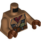 LEGO Medium Dark Flesh Naboo Pilot with Medium Dark Flesh Jacket Minifig Torso (973 / 76382)