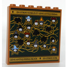 LEGO Medium Dark Flesh Panel 1 x 6 x 5 with Gold Family Tree - Part 2 Sticker (59349)