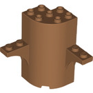 LEGO Mittleres dunkles Fleisch Panel 3 x 3 x 5 Baum Trunk (60373)