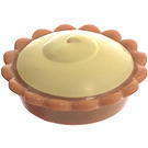 LEGO Medium Dark Flesh Pie with Yellow Cream Filling (16987 / 93568)