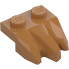 LEGO Medium Dark Flesh Plate 1 x 2 with 3 Rock Claws (27261)