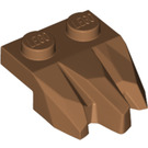 LEGO Mittleres dunkles Fleisch Platte 1 x 2 mit 3 Felsen Claws (27261)