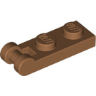 LEGO Mittleres dunkles Fleisch Platte 1 x 2 mit Ende Bar Griff (60478)