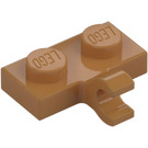 LEGO Mittleres dunkles Fleisch Platte 1 x 2 mit Horizontaler Clip (11476 / 65458)