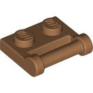 LEGO Medium Mörk Hud Platta 1 x 2 med Sida Bar Handtag (48336)