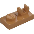 LEGO Carne oscura medio Placa 1 x 2 con Parte superior Clip sin hueco (44861)