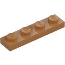 LEGO Carne oscura medio Placa 1 x 4 (3710)