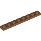 LEGO Mittleres dunkles Fleisch Platte 1 x 8 (3460)