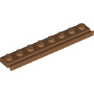 LEGO Mittleres dunkles Fleisch Platte 1 x 8 mit Tür Rail (4510)