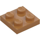 LEGO Medium Dark Flesh Plate 2 x 2 (3022 / 94148)