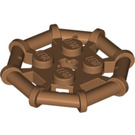 LEGO Chair moyenne foncée assiette 2 x 2 avec Barre Cadre Octagonal (Clous ronds) (75937)