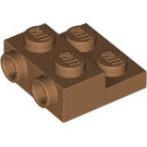 LEGO Chair moyenne foncée assiette 2 x 2 x 0.7 avec 2 Goujons sur Côté (4304 / 99206)