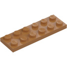 LEGO Medium mørkt kød Plade 2 x 6 (3795)