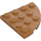 LEGO Beige Moyennement Foncé assiette 4 x 4 Rond Pièce de monnaie (30565)