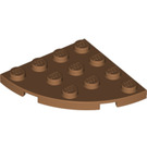 LEGO Medium Dark Flesh Plate 4 x 4 Round Corner (30565)
