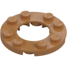 LEGO Carne oscura medio Placa 4 x 4 Circular con Recorte (11833 / 28620)