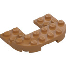 LEGO Medium Mörk Hud Platta 4 x 6 x 0.7 med Rundade hörn (89681)