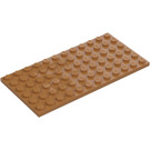 LEGO Keskitumma ihonvärinen Levy 6 x 12 (3028)